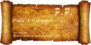Paál Piroska névjegykártya
