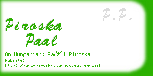 piroska paal business card